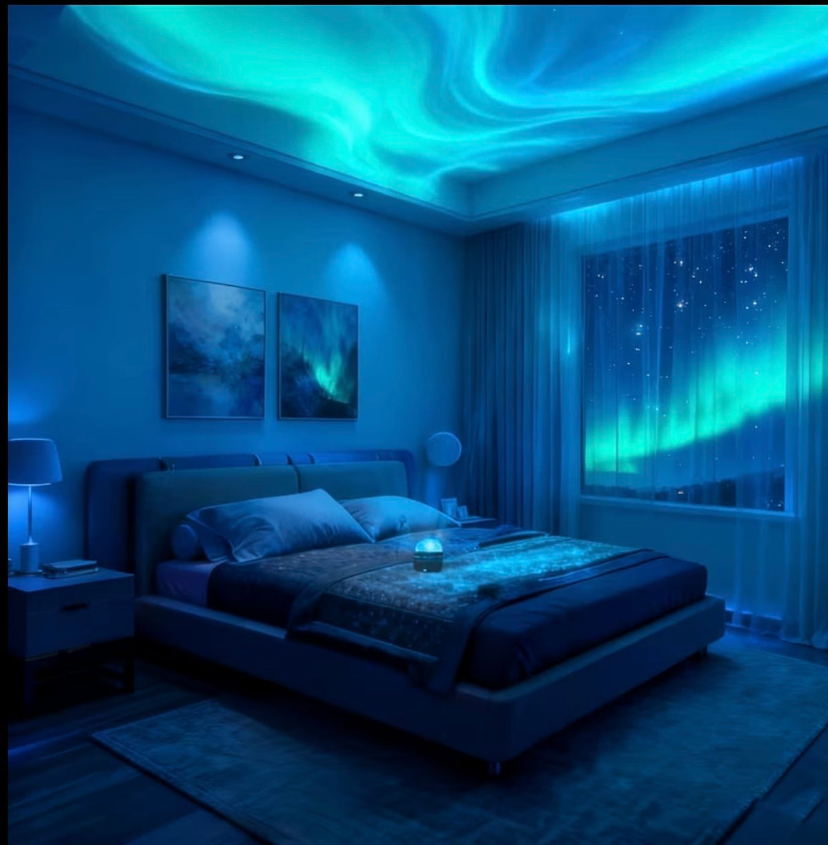 Aurora RGB Projection Light – 16 Colour Ambient Lamp with Remote